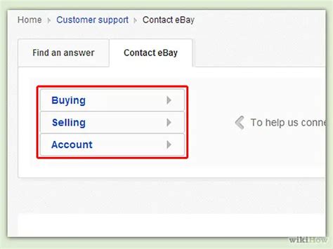 Contact eBay 